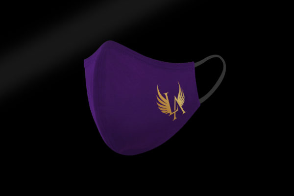 Purple Lauryn Adams Logo Mask