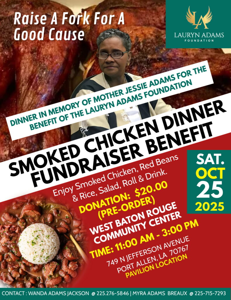 LAF Chicken Dinner Fundraiser 2025 flyer